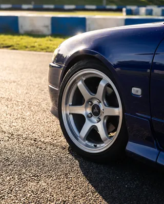 AXYS CAN Silver en Nissan Silvia S15 azul